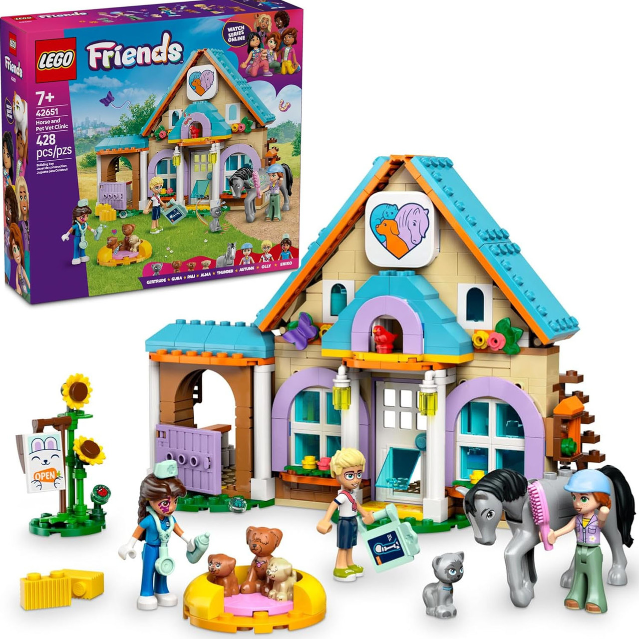 Конструктор Лего Френдс Будинок Ветклініка для коней та вихованців Lego Friends 42651