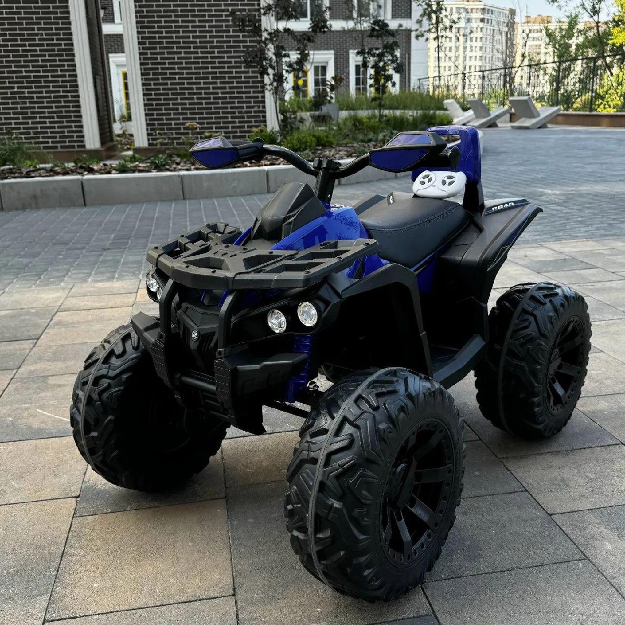 Дитячий електро квадроцикл на акумуляторі з пультом керування Bambi M 4795 для дітей 3-8 років синій