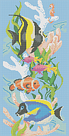 Схема для вышивки бисером Морские рыбки(полная зашивка) КМР 2016