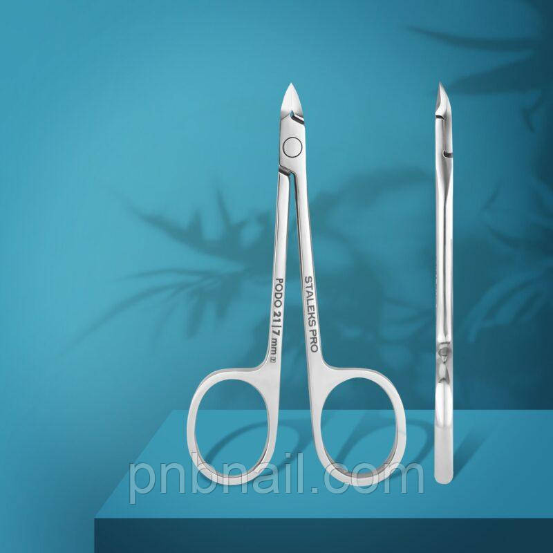 Кусачки “Очки” для кутикули та мозолів PODO 21 / 7 мм