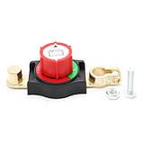 Вимикач маси 12-48В 300A Перемикач живлення акумулятора з клемами, фото 4