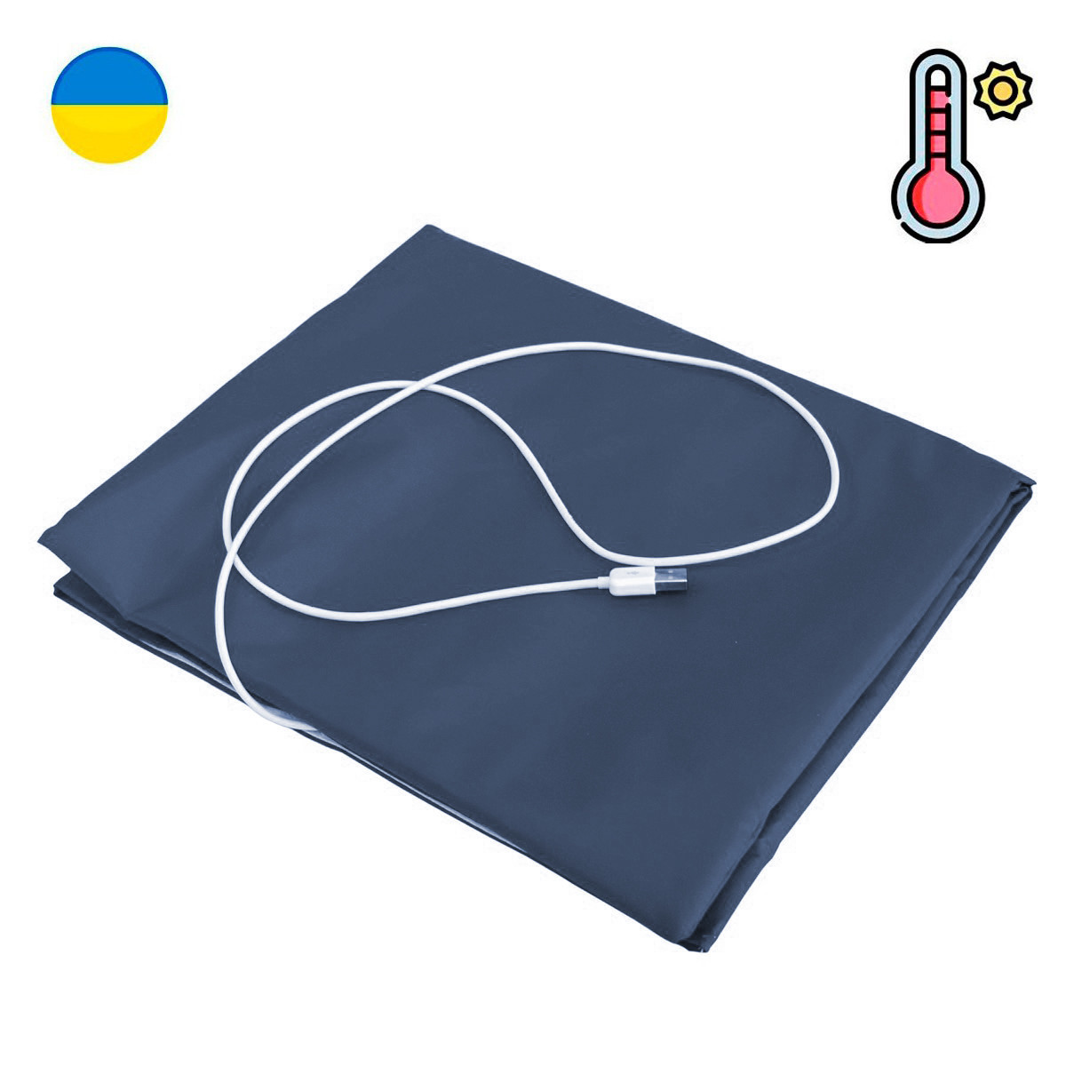 Електрогрілка непромокальна USB ЕГ — 1/12 53х32 см, Темно-синя, інфрачервона грілка | електрогралка, фото 1