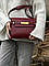 Шкіряна жіноча сумочка Saint Laurent Manhattan Medium Burgundy, фото 7