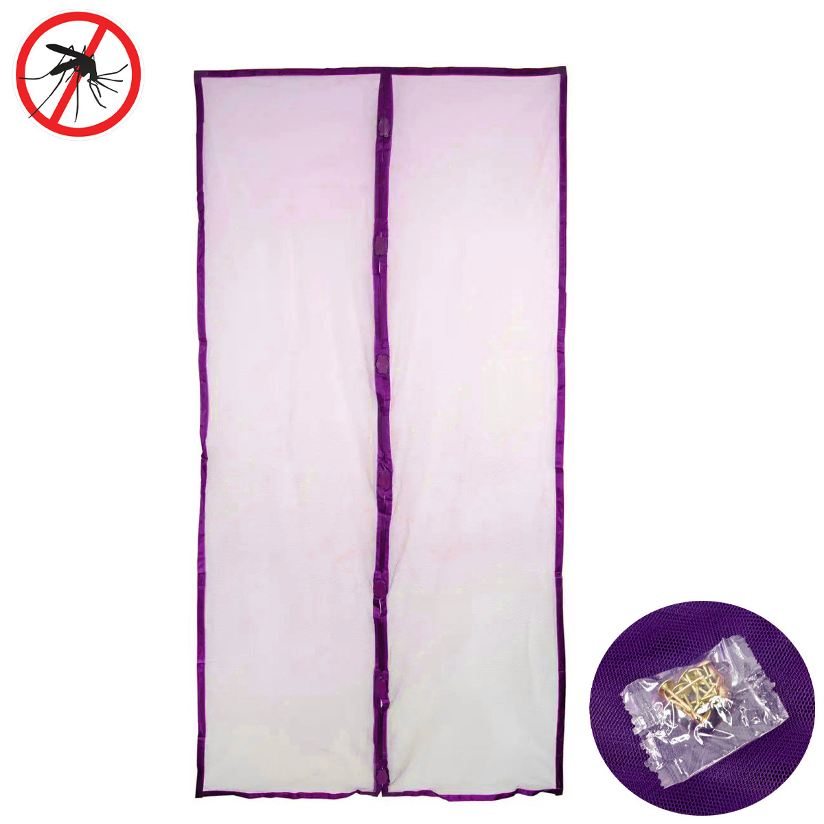 Антимоскітна сітка на двері на магнітах Фіолетова 100х210 см, москітна сітка від мух | москітна сітка, фото 1