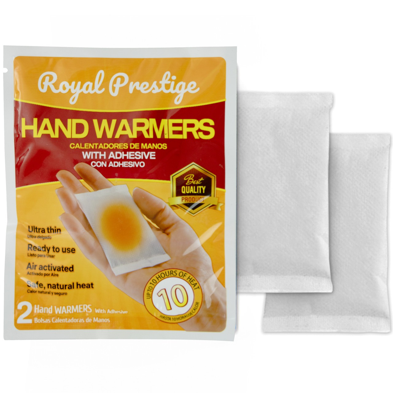 Хімічна грілка для рук Royal Prestige Hand Warmers Жовтогаряча, кишенькова грілка для рук одноразова, фото 1