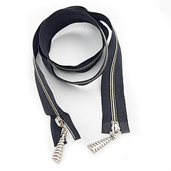 Блискавка спіральна Т-7 90см. чорна з світло золотим звеном 50шт.