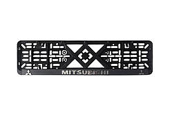 ТОП! Рамка під номер пластик Mitsubishi (Racing рельєфна) - (gHome)