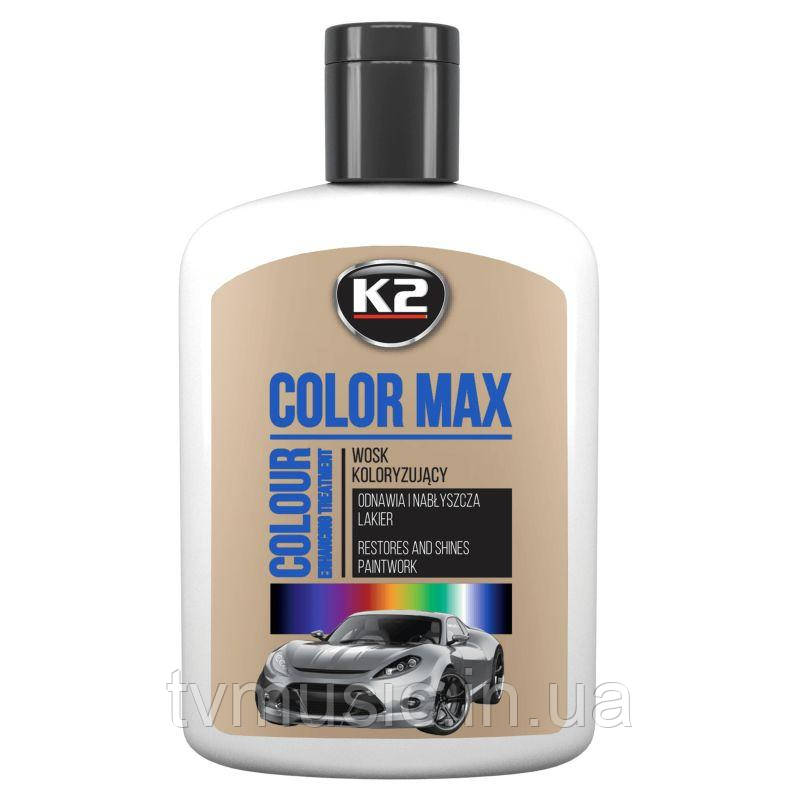 Поліроль восковий для кузова K2 Color Max White 200 мл (K020BI), фото 1
