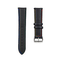 Ремінець шкіряний для годинника Xiaomi Watch 2/ 2Pro/ S4/ S3/ S2/ S1 22 мм Black-rainbow, фото 3