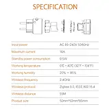 Розумна розетка Tuya Zigbee 3.0 16А 3680Вт. Power Plug Контроль напруги, фото 6