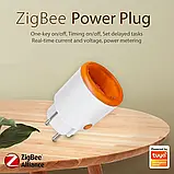Розумна розетка Tuya Zigbee 3.0 16А 3680Вт. Power Plug Контроль напруги, фото 9