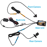 Відеореєстратор для мотоцикла шатний набір 2 камери з екраном, фото 5