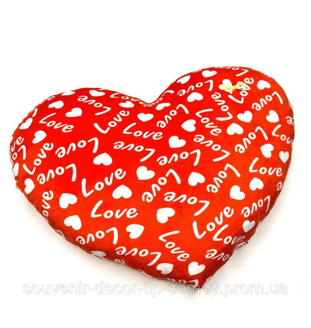 М'яка дитяча іграшка Серце "LOVE", плюш, 50 см