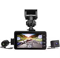 Відеореєстратор для мотоцикла шатний набір 2 камери з екраном