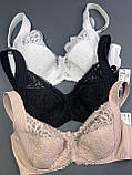 Бюстгальтер жіночий Acousma чорний, білий, світлий фламінго Чашка D, фото 6