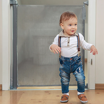 Захисний бортик-воріта для дитини білий Lionelo Tulia Grey