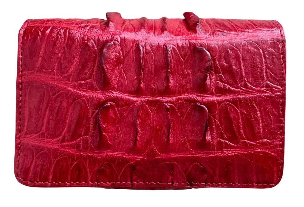 Гаманець жіночий із шкіри крокодила Червоний Ekzotic Leather (cw126)