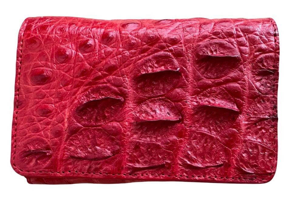 Гаманець жіночий із шкіри крокодила Червоний Ekzotic Leather (cw127)