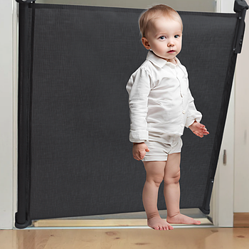 Захисний бортик-воріта для дитини чорний Lionelo Tulia Black