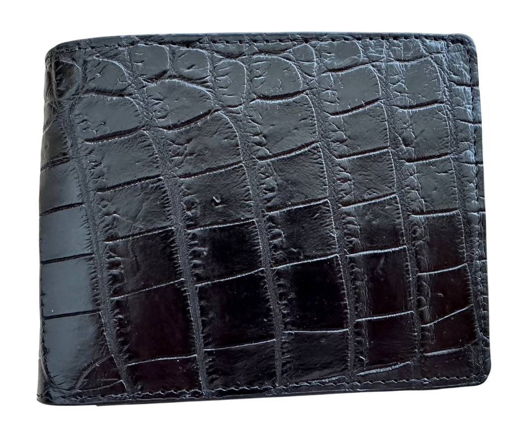 Гаманець зі шкіри крокодила Ekzotic Leather Чорний (cw131)