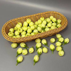 Бутон трояндочки 2 см - жовтий світлий