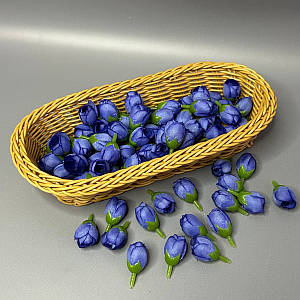 Бутон трояндочки 2 см - синій