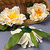 Штучна квітка півонії 9 см - шампань, фото 2
