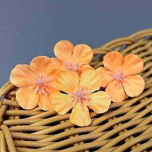 Штучна квітка вишні 3 см - помаранчевий