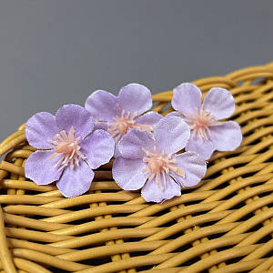 Штучна квітка вишні 3 см - бузковий