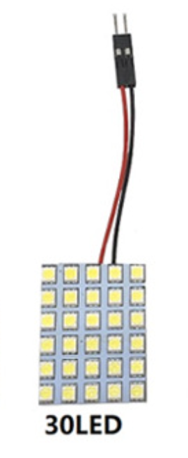 Світлодіодна панель 30SMD 5050 4.4*3.6CM автомобільна, вилка T10, 12В