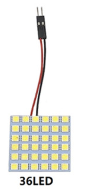 Світлодіодна панель 36SMD 5050 4.5*3.7CM автомобільна, вилка T10, 12В, фото 1
