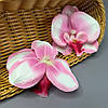 Квітка орхідеї тканинна 8,5 см - рожева, фото 2