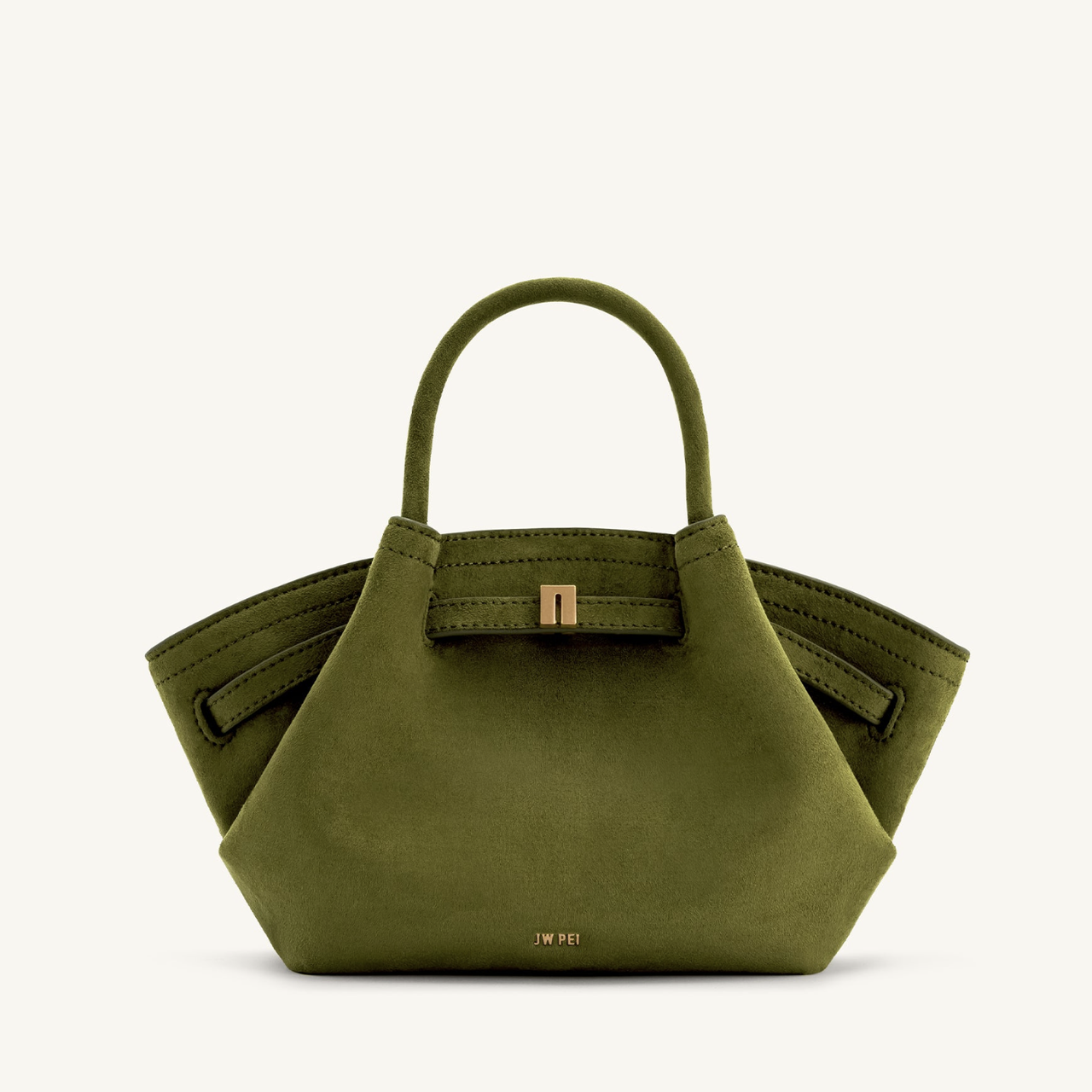 JW PEI Hana Mini Faux Suede Tote Bag сумка жіноча Dark Olive