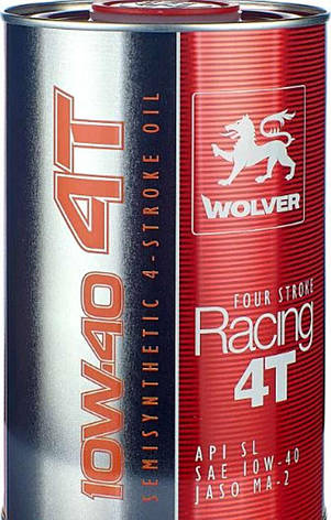 Олія 4T, 1л (напівсинтетика, 10W 40, Four Soke Racing) WOLVER, фото 1