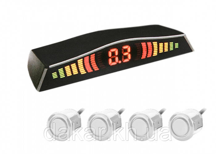 Tiger PS-44 silver 18,5 мм парктроник 4 датчика, фото 1