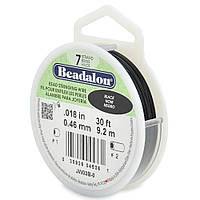 Тросик ювелірний Beadalon 7 струн, Black, товщина 0.46 мм, 30 футів (9.2 м)