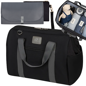 Універсальна Сумка-органайзер для мам Lionelo Ida black onyx чорна 50 х 35 х 24