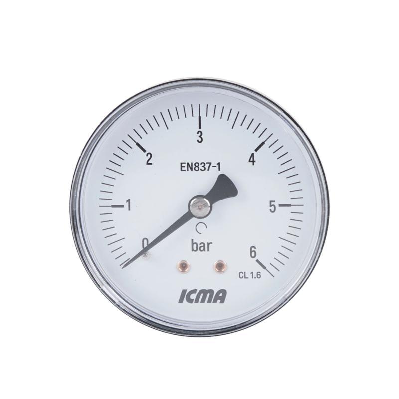 Манометр Icma 1/4" 0-6 бар, заднє підключення №243