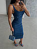 Літня сукня міді на бретелях, фото 5