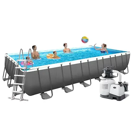 Каркасний басейн Intex 26364, 732 х 366 х 132 см (7 900 л/год, драбина, тент, підстилка), фото 1
