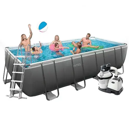 Каркасний басейн Intex 26356, 549 х 274 х 132 см (5 700 л/год, драбина, тент, підстилка), фото 1