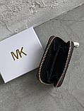 Гаманець Michael Kors, Майкл Корс жіночий міні з лого коричневий, фото 4