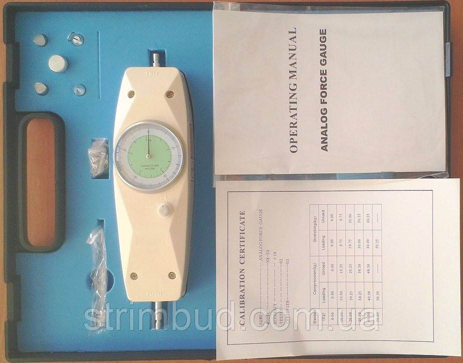 Динамометр аналоговий пружинний універсальний NK-50 (ДА-50, ДУ-50) (5 кг/0,25 Н/0,05 кг), фото 1