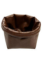 Декоративний кошик для зберігання з екошкіри коричневий ТМ ПРОВАНС