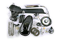 Двигун велосипедний (у зборі) 80сс (бак, ручка газу, зірка, ланцюг, без стартера) (чорний) EVO, MC-D-526