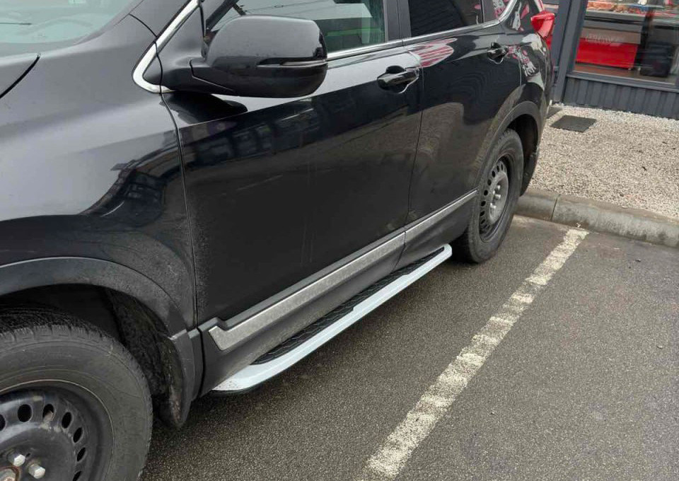 Бокові пороги OEM (2 шт., алюм.) для Honda CRV 2017-2022 рр від VLF комп., фото 1