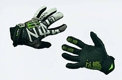 Рукавички FOX (mod: Monster energy, size: M, чорно-білі), MC-P-2202