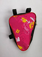 Сумка велосипедна на раму (вертикальна) (mod:1, чорно-червона) AI, MC-R-2787