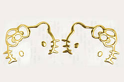 Наклейка декор HELLO KITTY (16x6см, золота) (#4739G), MC-N-1699