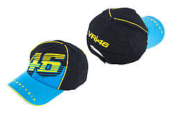 Бейсболка 46 (чорна, синій козирок), MC-B-852